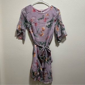 Indikah size small floral purple dress